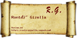 Rontó Gizella névjegykártya