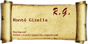 Rontó Gizella névjegykártya