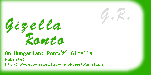 gizella ronto business card
